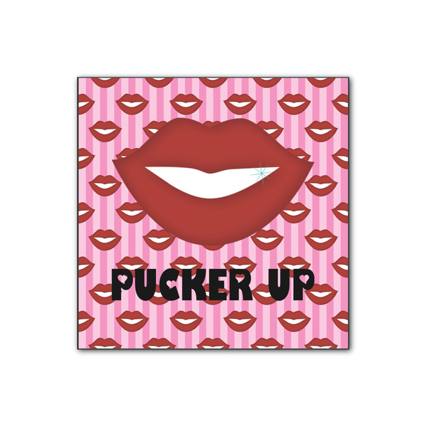 Custom Lips (Pucker Up) Wood Print - 12x12