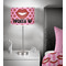 Lips (Pucker Up) 13 inch drum lamp shade - in room