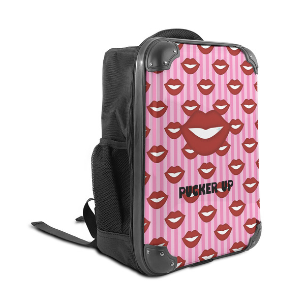 Lips (Pucker Up) 15" Backpack - ANGLE VIEW