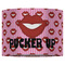 Lips (Pucker Up) 16" Drum Lampshade - FRONT (Fabric)