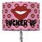 Lips (Pucker Up) 16" Drum Lampshade - ON STAND (Fabric)