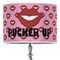 Lips (Pucker Up) 16" Drum Lampshade - ON STAND (Poly Film)