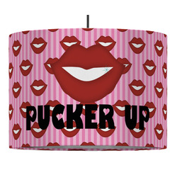 Lips (Pucker Up) Drum Pendant Lamp