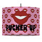 Lips (Pucker Up) 16" Drum Lampshade - PENDANT (Fabric)