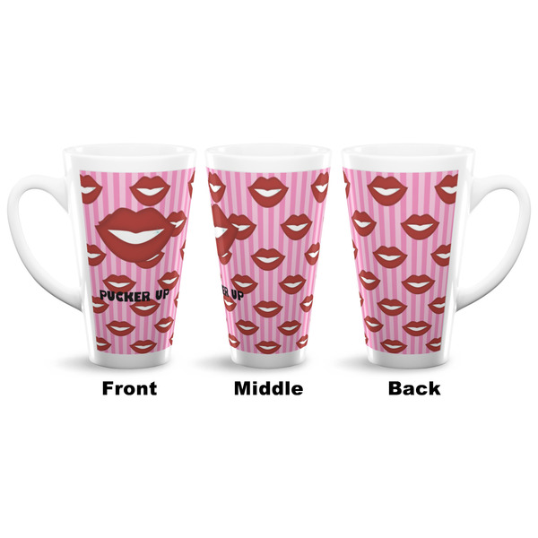 Lips (Pucker Up) 16 Oz Latte Mug - Approval