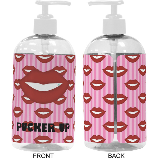 Lips (Pucker Up) 16 oz Plastic Liquid Dispenser- Approval- White
