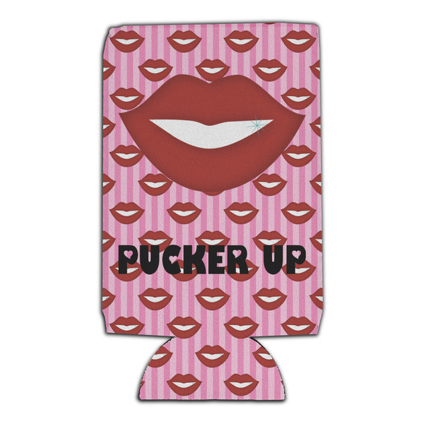 Lips (Pucker Up) 16oz Can Sleeve - Set of 4 - FRONT