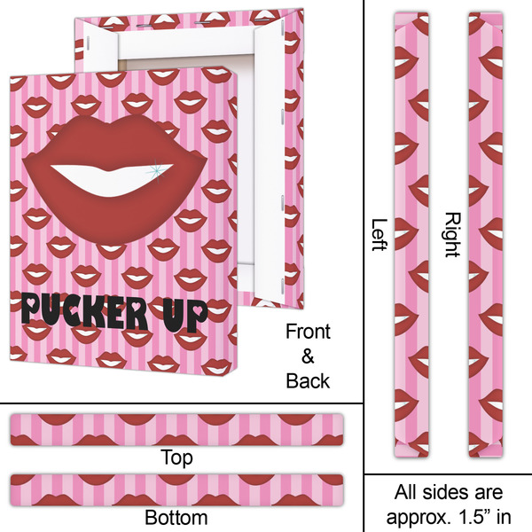 Lips (Pucker Up) 16x20 - Canvas Print - Approval