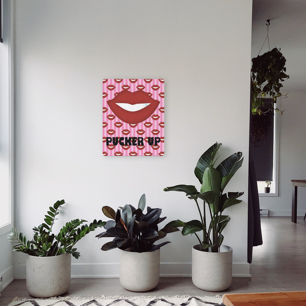 Lips (Pucker Up) 16x20 - Canvas Print - In Context
