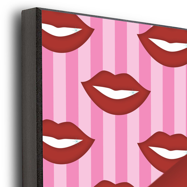 Lips (Pucker Up) 16x20 Wood Print - Closeup