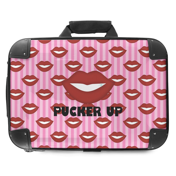 Custom Lips (Pucker Up) Hard Shell Briefcase - 18"