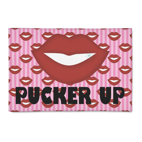Custom Lips (Pucker Up) 2' x 3' Patio Rug