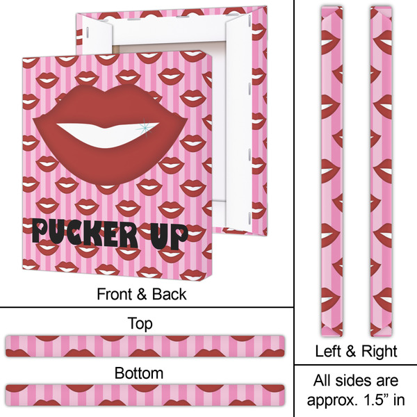 Lips (Pucker Up) 20x24 - Canvas Print - Approval