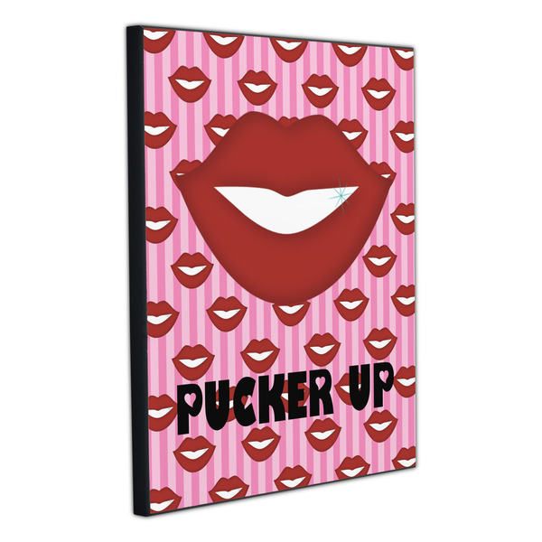 Lips (Pucker Up) 20x24 Wood Print - Angle View