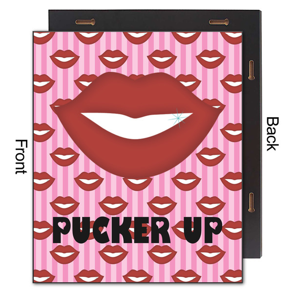 Lips (Pucker Up) 20x24 Wood Print - Front & Back View
