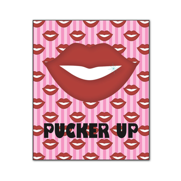 Lips (Pucker Up) 20x24 Wood Print - Front View
