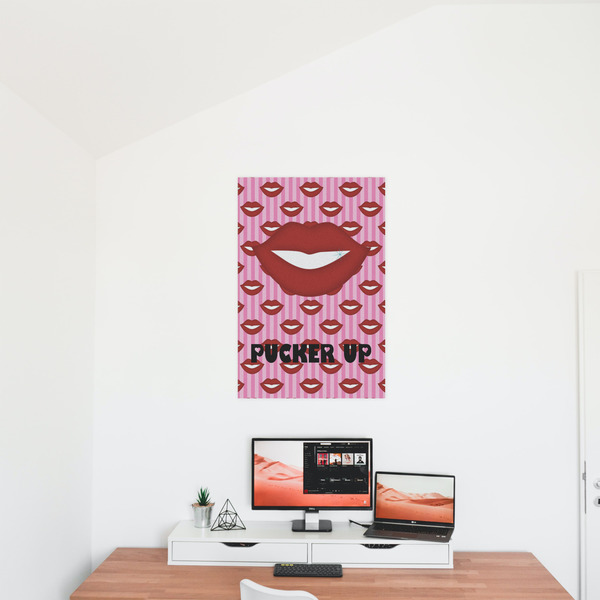 Lips (Pucker Up) 20x30 - Matte Poster - On the Wall