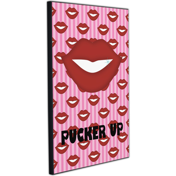 Lips (Pucker Up) 20x30 Wood Print - Angle View