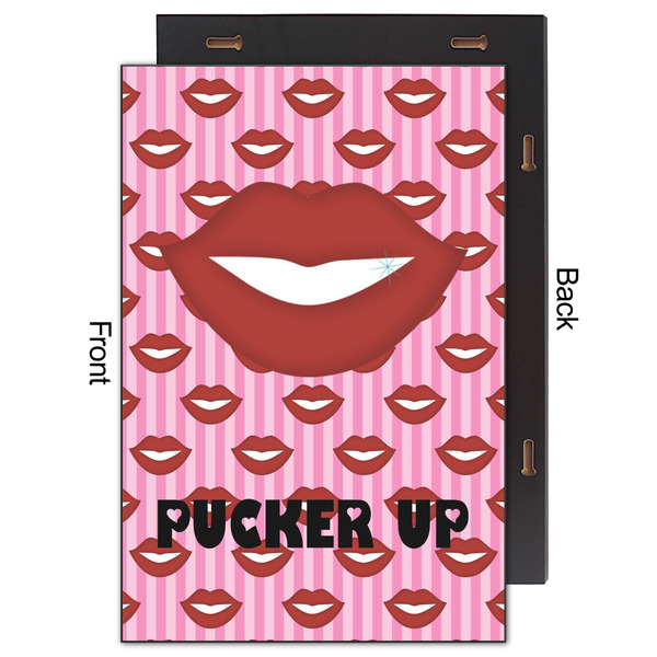 Lips (Pucker Up) 20x30 Wood Print - Front & Back View