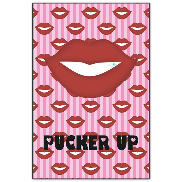 Custom Lips (Pucker Up) Wood Print - 20x30