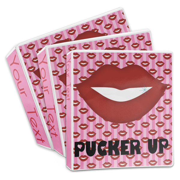 Custom Lips (Pucker Up) 3-Ring Binder