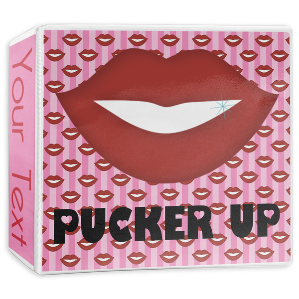 Custom Lips (Pucker Up) 3-Ring Binder - 3 inch