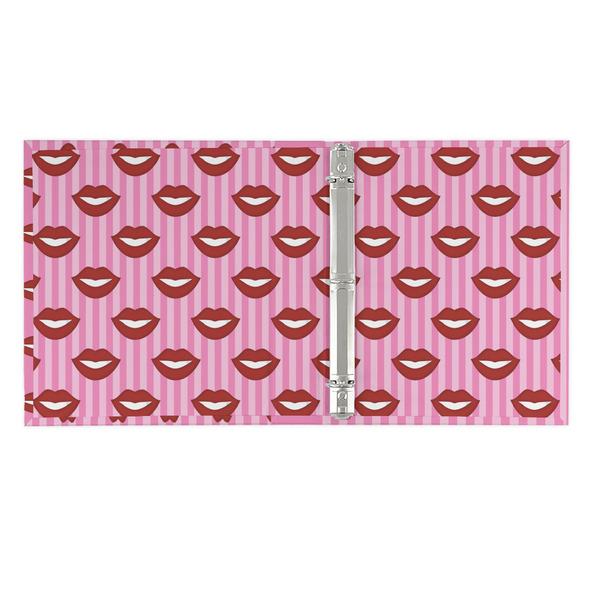 Lips (Pucker Up) 3 Ring Binders - Full Wrap - 1" - OPEN INSIDE