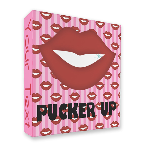 Custom Lips (Pucker Up) 3 Ring Binder - Full Wrap - 2"
