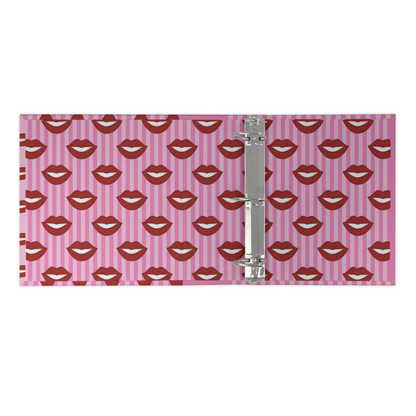 Lips (Pucker Up) 3 Ring Binders - Full Wrap - 2" - OPEN INSIDE
