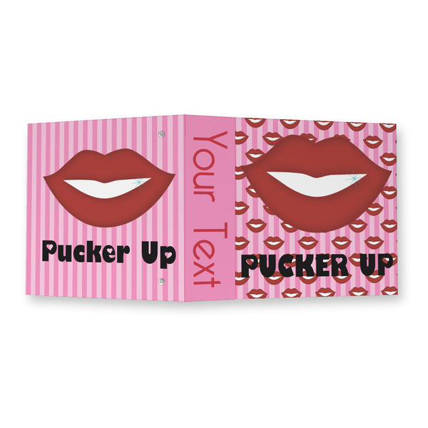Lips (Pucker Up) 3 Ring Binders - Full Wrap - 2" - OPEN OUTSIDE