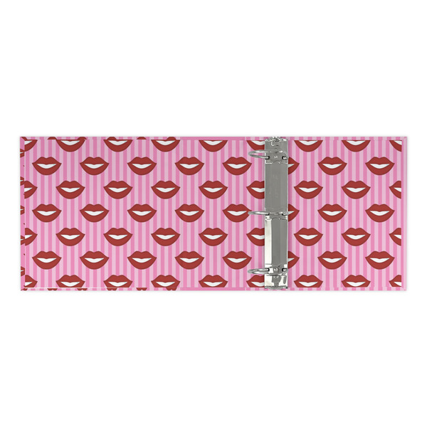 Lips (Pucker Up) 3 Ring Binders - Full Wrap - 3" - OPEN INSIDE