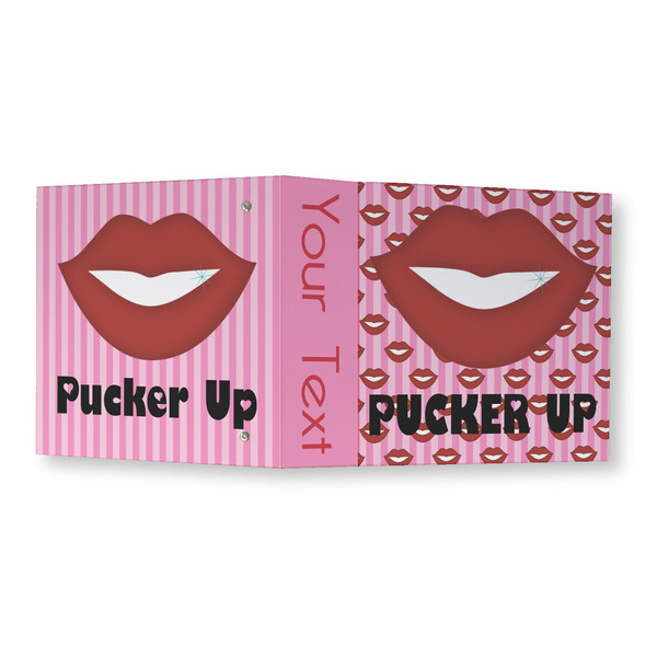 Lips (Pucker Up) 3 Ring Binders - Full Wrap - 3" - OPEN OUTSIDE