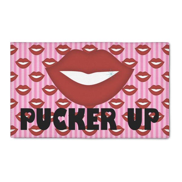 Custom Lips (Pucker Up) 3' x 5' Patio Rug