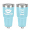 Lips (Pucker Up) 30 oz Stainless Steel Ringneck Tumbler - Teal - Double Sided - Front & Back