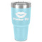 Lips (Pucker Up) 30 oz Stainless Steel Tumbler - Teal - Single-Sided