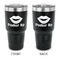 Lips (Pucker Up) 30 oz Stainless Steel Tumbler - Black - Double Sided