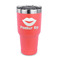 Lips (Pucker Up) 30 oz Stainless Steel Tumbler - Coral - Single Sided