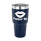 Lips (Pucker Up) 30 oz Stainless Steel Ringneck Tumblers - Navy - FRONT