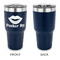 Lips (Pucker Up) 30 oz Stainless Steel Ringneck Tumblers - Navy - Single Sided - APPROVAL