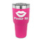 Lips (Pucker Up) 30 oz Stainless Steel Ringneck Tumblers - Pink - FRONT