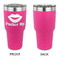 Lips (Pucker Up) 30 oz Stainless Steel Ringneck Tumblers - Pink - Single Sided - APPROVAL