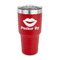 Lips (Pucker Up) 30 oz Stainless Steel Ringneck Tumblers - Red - FRONT