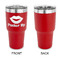 Lips (Pucker Up) 30 oz Stainless Steel Ringneck Tumblers - Red - Single Sided - APPROVAL