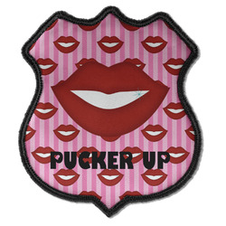 Lips (Pucker Up) Iron On Shield Patch C
