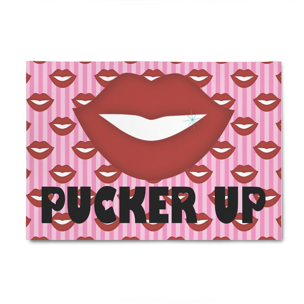 Custom Lips (Pucker Up) 4' x 6' Patio Rug