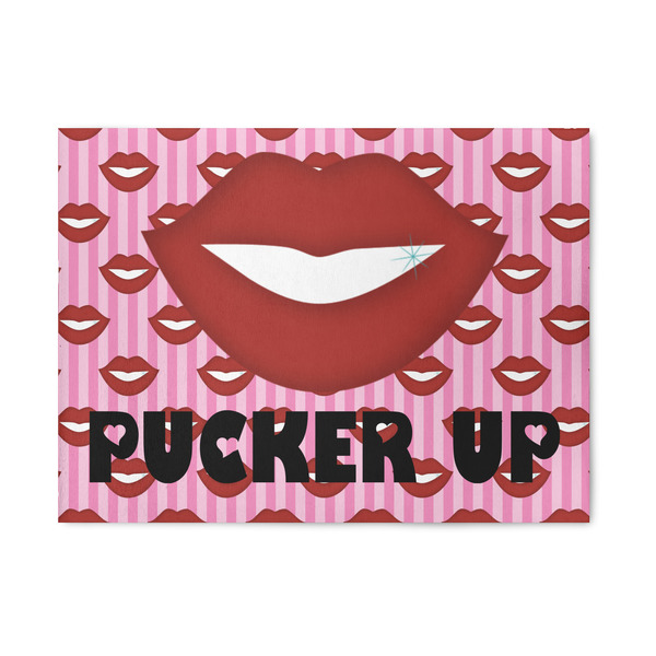 Custom Lips (Pucker Up) 5' x 7' Indoor Area Rug