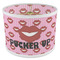 Lips (Pucker Up) 8" Drum Lampshade - ANGLE Poly-Film