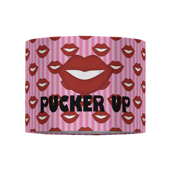 Lips (Pucker Up) 8" Drum Lampshade - FRONT (Fabric)