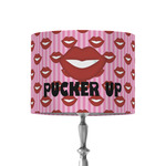 Lips (Pucker Up) 8" Drum Lamp Shade - Fabric