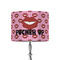 Lips (Pucker Up) 8" Drum Lampshade - ON STAND (Fabric)